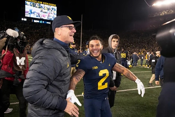Jim Harbaugh and Blake Corum (2)