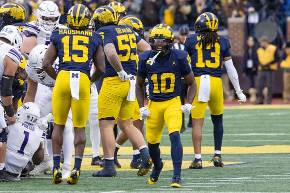 Ernest Hausmann (15), Mason Graham (55), Zeke Berry (10), and Wesley Walker (13)