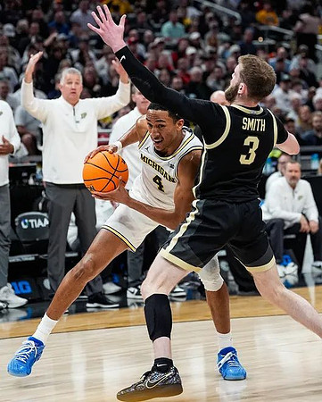 Purdue Head Coach Matt Painter and Nimari Burnett (4)