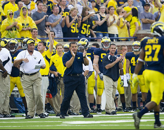 Greg Mattison, Brady Hoke, and Mike Jones (27)