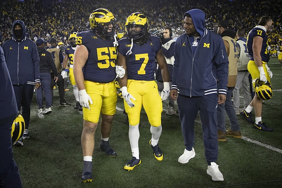 Mason Graham (55), Makari Paige (7), and Marlin Klein (17)