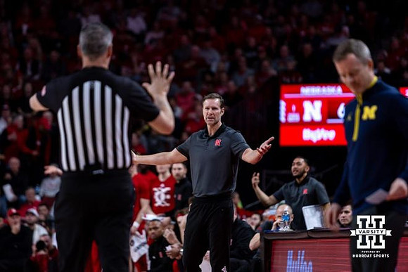 Nebraska Head Coach Fred Hoiberg  and Dusty May