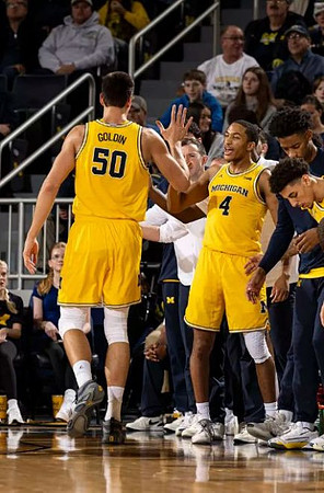 Vladislav Goldin (50) and Michigan Team