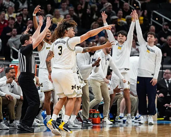 Tre Donaldson (3) and Michigan Team