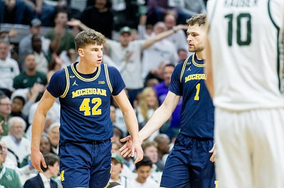 Will Tschetter (42) and Hunter Dickinson (1)
