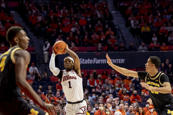 Moussa Diabate (14) and Caleb Houstan (22)