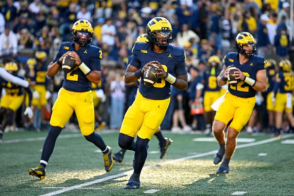 Jadyn Davis (2), Bryce Underwood (19), and Jake Garcia (12)