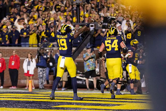 Bryce Underwood (19) and Andrew Sprague (54)