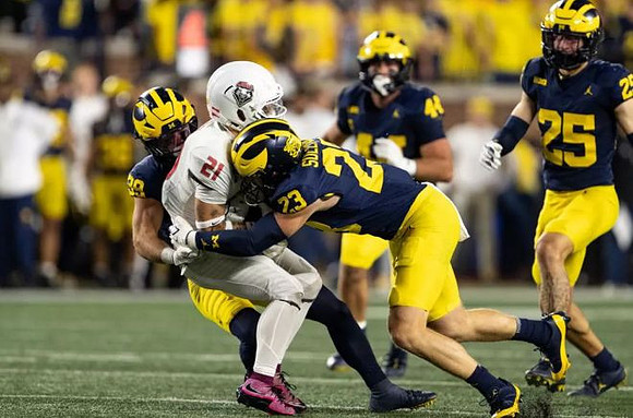 Joe Taylor (39), Cole Sullivan (23), Max Bredeson (44), and Mason Curtis (25)