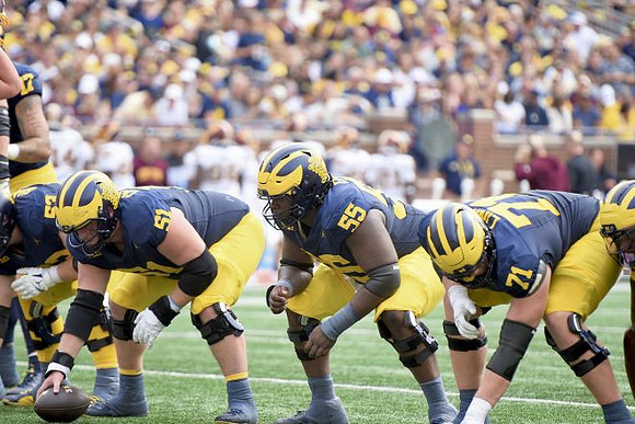 Marlin Klein (17), Jake Guarnera (53), Greg Crippen (51), Nathan Efobi (55), and Evan Link (71)