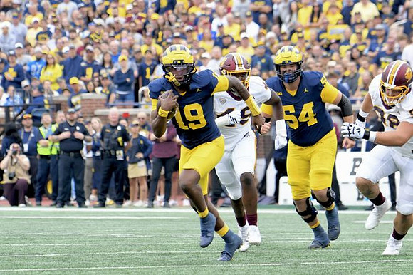 Bryce Underwood (19) and Andrew Sprague (54)