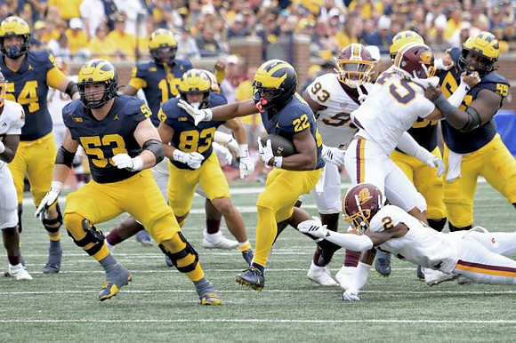 Andrew Sprague (54), Jake Guarnera (53), Zack Marshall (83), Bryce Underwood (19), Justice Haynes (22), and Nathan Efobi (55)