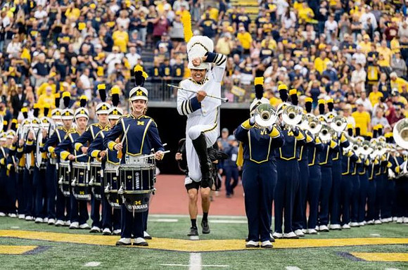 Michigan Drum Major and Michigan Band