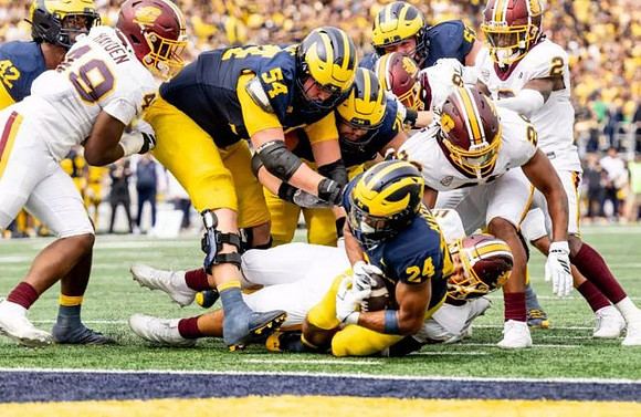 Jalen Hoffman (42), Andrew Sprague (54), Bryson Kuzdzal (24), Lawrence Hattar (78), and Jake Guarnera (53)