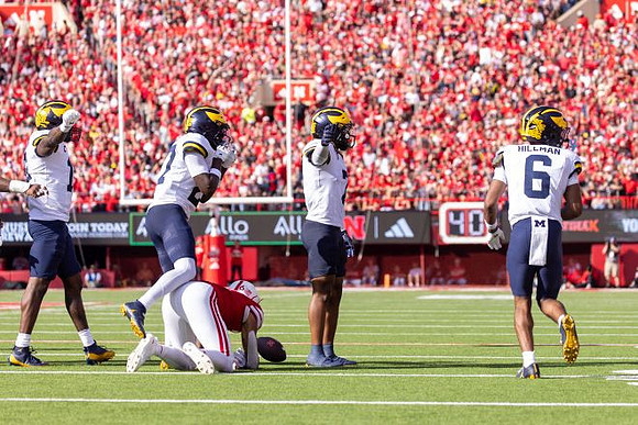 Ernest Hausmann (15), Jayden Sanders (27), TJ Metcalf (7), and Brandyn Hillman (6)
