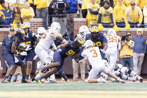 Jaishawn Barham (1), Mason Graham (55), Cameron Brandt (91), and Kenneth Grant (78)
