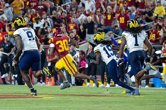 Cameron Brandt (9), Rod Moore (19), and Jaishawn Barham (1)