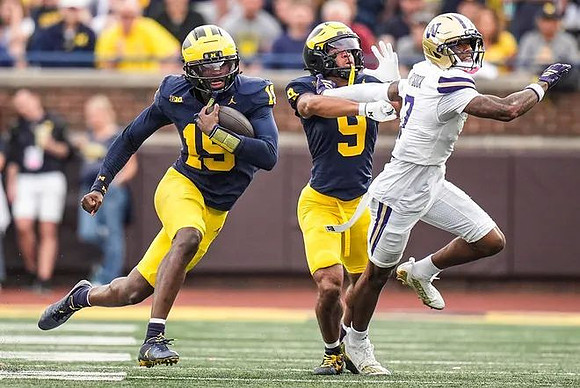 Bryce Underwood (19) and Channing Goodwin (9)