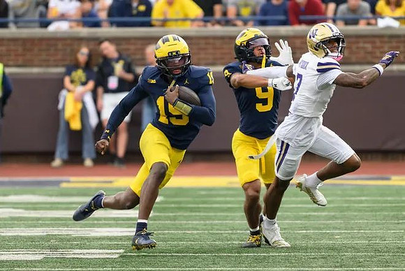 Bryce Underwood (19) and Channing Goodwin (9)