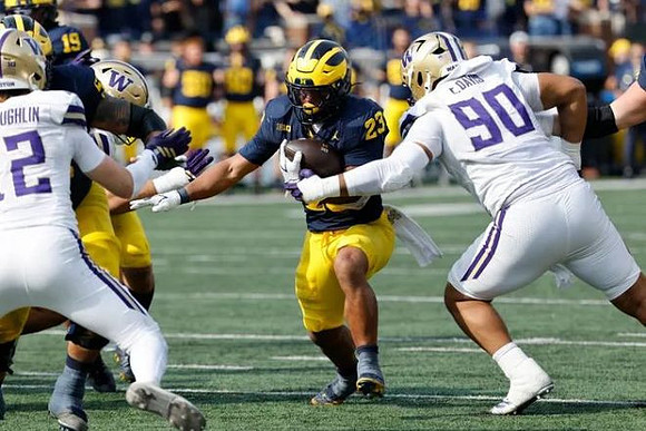 Bryce Underwood (19) and Jordan Marshall (23)