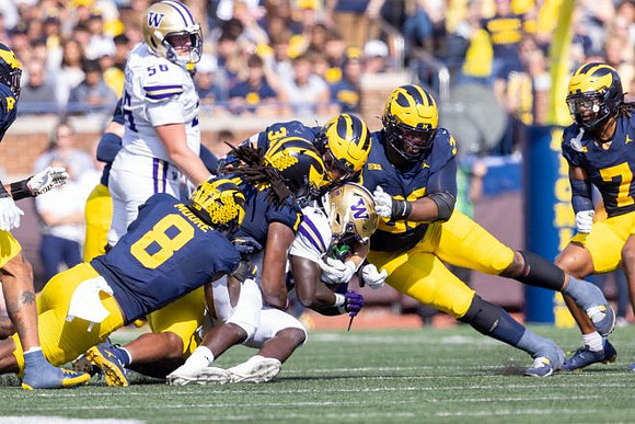 Derrick Moore (8), Jaishawn Barham (1), and TJ Metcalf (7)