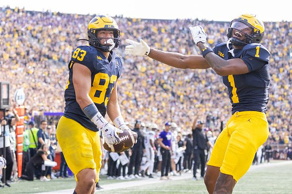 Zack Marshall (83) and Donaven McCulley (1)