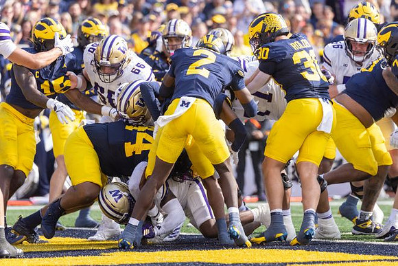 Ernest Hausmann (15), Damon Payne (44), Shamari Earls (2), and Jimmy Rolder (30)