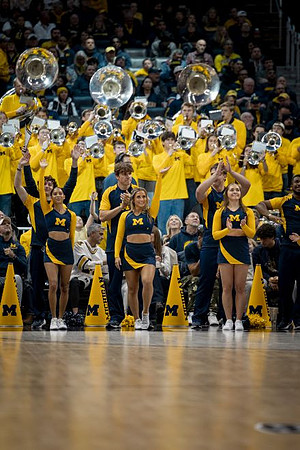 Michigan Band and Michigan Cheerleaders
