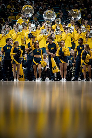 Michigan Band and Michigan Cheerleaders