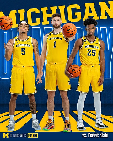 Terrance Williams II (5), Hunter Dickinson (1), and Jace Howard (25)