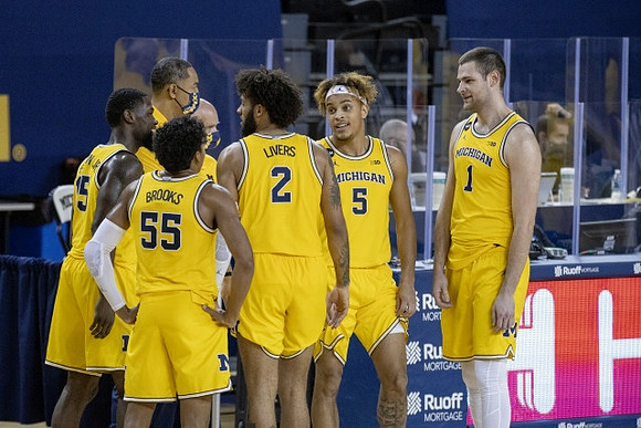Chaundee Brown Jr. (15), Eli Brooks (55), Juwan Howard, Isaiah Livers (2), Terrance Williams II (5), and Hunter Dickinson (1)