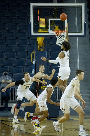 Austin Davis (51), Eli Brooks (55), Isaiah Livers (2), and Franz Wagner (21)