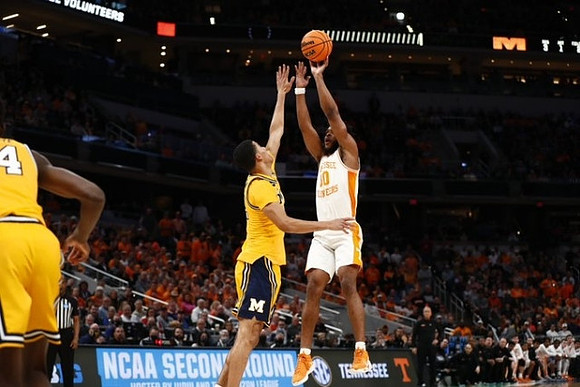 Moussa Diabate (14) and Caleb Houstan (22)
