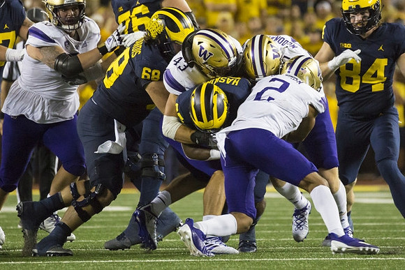 Andrew Vastardis (68), Ryan Hayes (76), Hassan Haskins (25), and Joel Honigford (84)