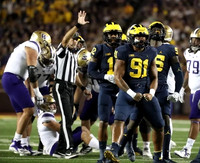 Josh Ross (12), Taylor Upshaw (91), and Donovan Jeter (95)