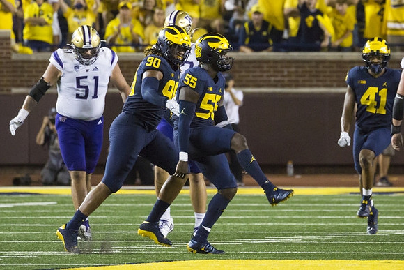 Mike Morris (90), David Ojabo (55), and Nikhai Hill-Green (41)