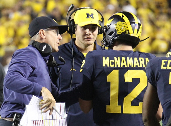 Jim Harbaugh, and Cade McNamara (12)