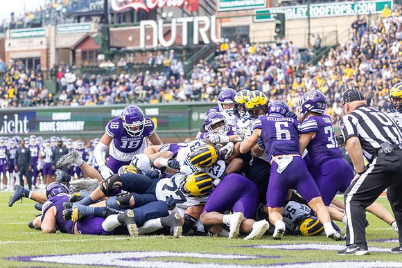Marlin Klein (17), Blake Frazier (77), Jordan Marshall (23), Jalen Hoffman (42), and Max Bredeson (44)
