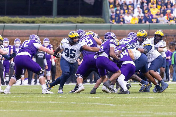 Trey Pierce (95) and Ernest Hausmann (15)