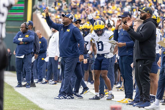 Ron Bellamy, Sherrone Moore, and Michigan Team