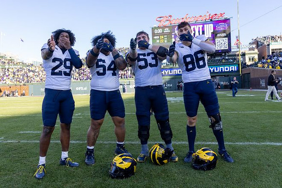 Chase Taylor (29), Deyvid Palepale (54), Jake Guarnera (53), and Brady Prieskorn (86)