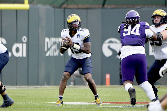 Bryce Underwood (19) and Jake Guarnera (53)