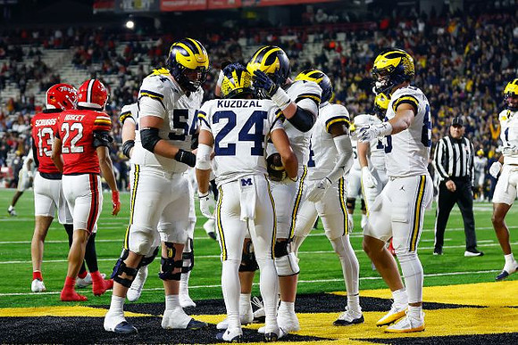 Andrew Sprague (54), Bryson Kuzdzal (24), Zack Marshall (83), and Donaven McCulley (1)