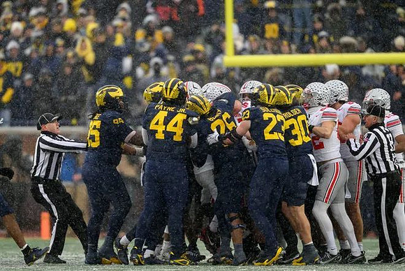 Trey Pierce (95), Damon Payne (44), Rayshaun Benny (26), Cole Sullivan (23), and Jimmy Rolder (30)