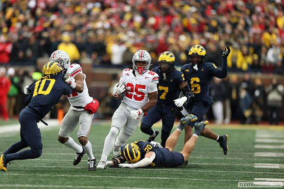 Zeke Berry (10), Jyaire Hill (20), TJ Metcalf (7), and Brandyn Hillman (6)