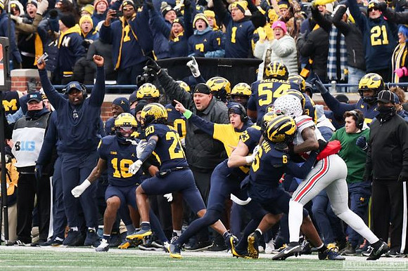 Troy Bowles (18), Jyaire Hill (20), Cole Sullivan (23), and Brandyn Hillman (6)