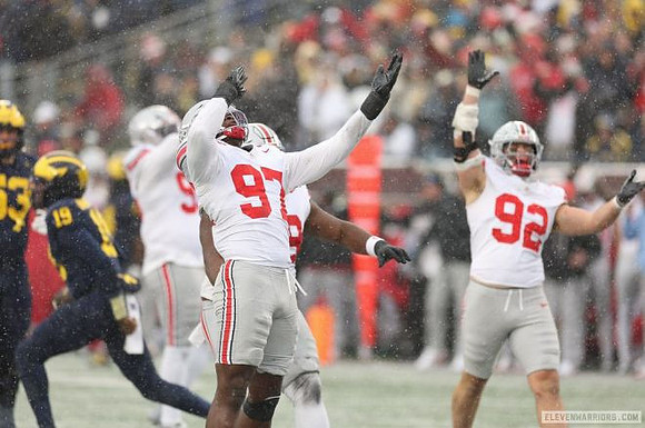Jake Guarnera (53) and Bryce Underwood (19)