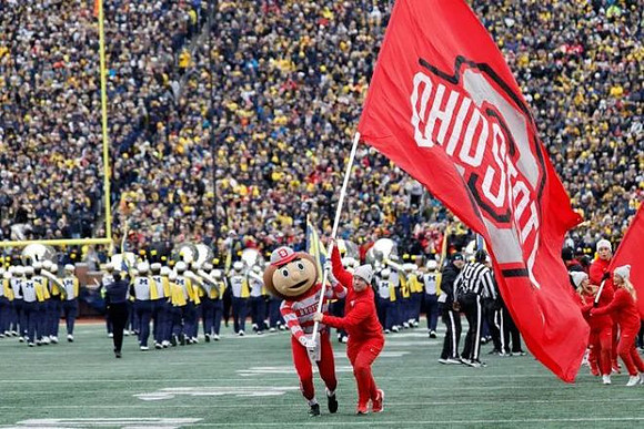 Ohio State Mascot and Michigan Band