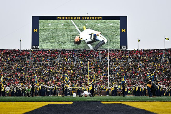 Michigan Drum Major and Michigan Band