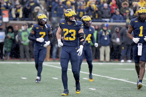 TJ Metcalf (7), Cole Sullivan (23), Damon Payne (44), and Jaishawn Barham (1)